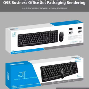 Conjunto de teclado y ratón con cable USB para computadora, oficina, hogar, uso empresarial, venta al por mayor - Product Image 6