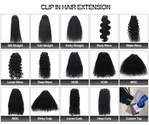 Extensión de cabello rizado Afro para mujer negra, Clip virgen tipo hm para cabello natural brasileño, 4C, venta al por mayor - Product Image 6