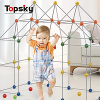 Bricolage 3D maison de jeu construction tente intérieur/extérieur STEM blocs de construction jouets pour enfants en plastique Durable