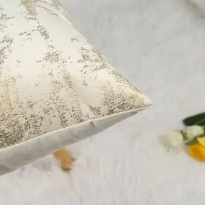 Amity sarung bantal Sofa poliester dekorasi Sofa mewah kustom sarung bantal cetak Foil emas beludru