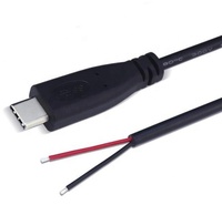 Kabel USB C Tipe C ke Ujung Terbuka Tanpa Pelindung, Mendukung OEM USB2.0