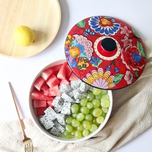 Japanese Style Wedding Gift Large <b>Ceramic</b> Bowl with Lid Soup Bowl Salad Bowls - Product Image 2