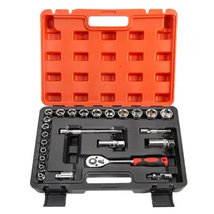Hand Tool Sets Car Repair Tool Kit Set 25 pcs Mechanical Tools Box for Home Socket Wrench Set Ratchet Screwdriver Kit