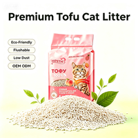 Multi Fruit Tofu Kattenbakvulling Hipethi 2,6kg/zak Groothandel Leverancier Anti-aanbaklaag Sterk absorberend Snelklonterend Laag stofgehalte
