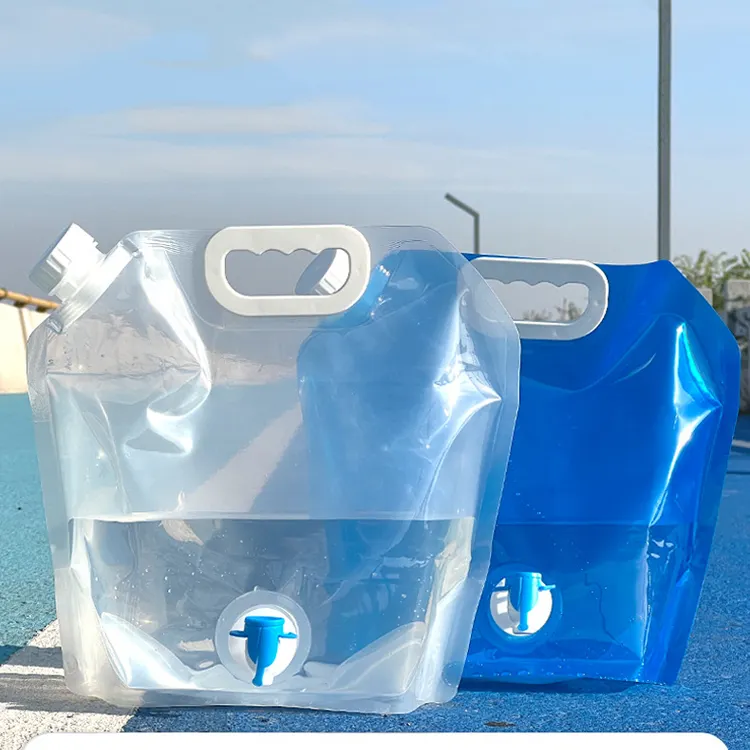 Drinking Water Pouch Bag Bolsa De Agua Transparente Con Grifo Cube Water Storage Carrier Bag With Tap Sachet Bags For Pure Water