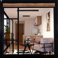 Kits de maisons préfabriquées modulaires extensibles de luxe de 40 pieds à faible coût, en acier et en bois, pour hôtels, design moderne