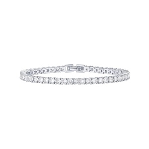 Bracelet à breloques géométriques en alliage de luxe plaqué or 4 mm avec zircon, étanche, pour usage quotidien, bijoux de mode pour femmes et hommes, vente en gros, le plus vendu - Product Image 2