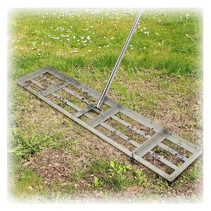 Rastrillo de plata JH-Mech para nivelar el césped, fácil movilidad, eficiente, resistente, Golf Crouse, herramienta de nivelación de césped de acero inoxidable - Product Image 1