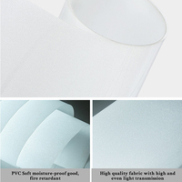Diffuseur de lumière blanc personnalisé, film PVC rigide auto-adhésif, rouleau de film transparent en parchemin, feuille de couverture en tissu pour abat-jour