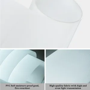 Diffuseur de lumière blanche personnalisé rouleau de film PVC rigide parchemin feuille de couverture en tissu transparent pour abat-jour