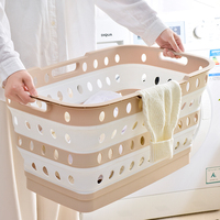 Cesto de Roupa Dobrável Ventilado com Alças Laterais, Economizador de Espaço para Organização de Roupas Sujas no Banheiro