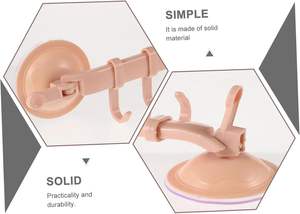 Gancho de succión al por mayor, estante de ducha con ventosa y 6 ganchos para cocina y baño, sin clavos, sin rastro, multiusos - Product Image 6