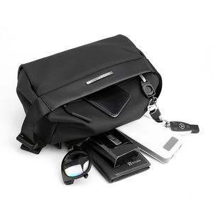 Men's Fashion Lightweight Bum Pouch Streetwear Sports Travel Outdoor Leisure Fanny Pack <b>Black</b> Gray Waist <b>Bag</b> Made of Nylon - Product Image 5