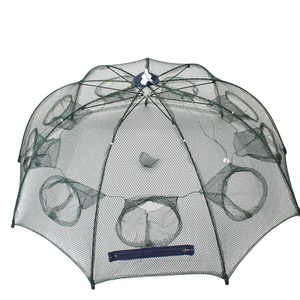 Aparejos de pesca, aparejos de pesca, equipo de caza, 9 agujeros, red portátil para pesca de cangrejo, camarón, trampa de peces, producto barato, OEM Ready Ship - Product Image 1