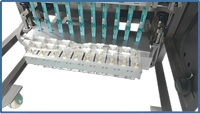 Machine d'emballage verticale multi-voies pour sauces et liquides visqueux, avec scellage arrière pour sachets de vinaigrette