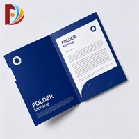 Carpeta de Papel A4 con Logotipo Personalizado, con Doble Bolsillo, Grabado en Relieve, para Presentaciones Inmobiliarias, Productos de Archivo Impresos