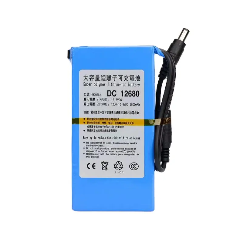 Portable Switch Super Rechargeable Li-ion Battery DC 12V 6800mah For Cameras Camcorders