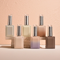 Flacon en verre vide personnalisé pour vernis à ongles UV avec bouchon à pinceau, OEM, vente en gros, sérigraphie, capacité 10 ml