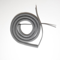 Longueur personnalisée Fil à ressort en PU de haute qualité Fil de câble d'alimentation enroulé à 2 brins Câble électrique en spirale pour dispositifs médicaux