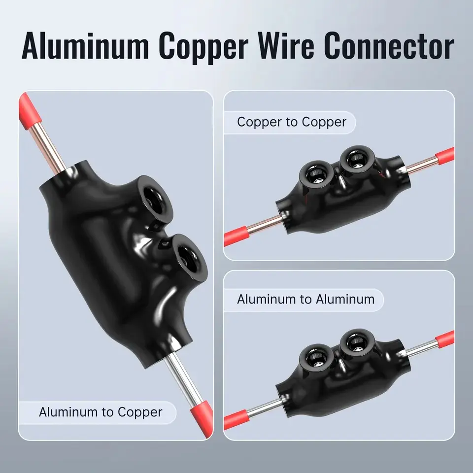 Connettore di alimentazione elettrica In linea connettore cavo isolato nero connettore filo isolato