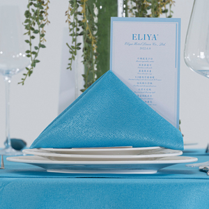 Elegante <span class=keywords><strong>Set</strong></span> di <span class=keywords><strong>Tovaglia</strong></span> <span class=keywords><strong>e</strong></span> <span class=keywords><strong>Tovaglioli</strong></span> con Motivo di Pesci Marini Blu per Hotel - Product Image 4