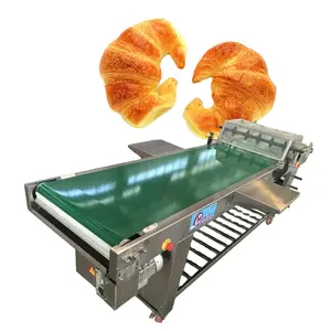 Automatic Pastry Croissant Dough Sheeter Croissant Bread Forming cutting Machine with Baguette Moulder