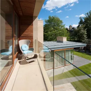 Fabrieksvervaardiging Terras Glas Borstwering/Leuning Glas Borstwering Panelen/Infill Kit Trap U Kanaal Reling/Balustrade