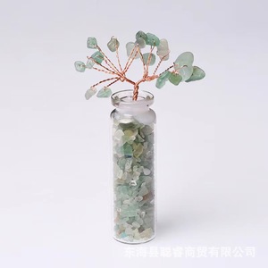 Bouteille Arbre à Vœux Miniature en Cristal Faite à la Main 22*70mm, Décoration DIY pour Maison et Bureau, Ornement Style Européen et Américain, Arbre à Argent - Product Image 3