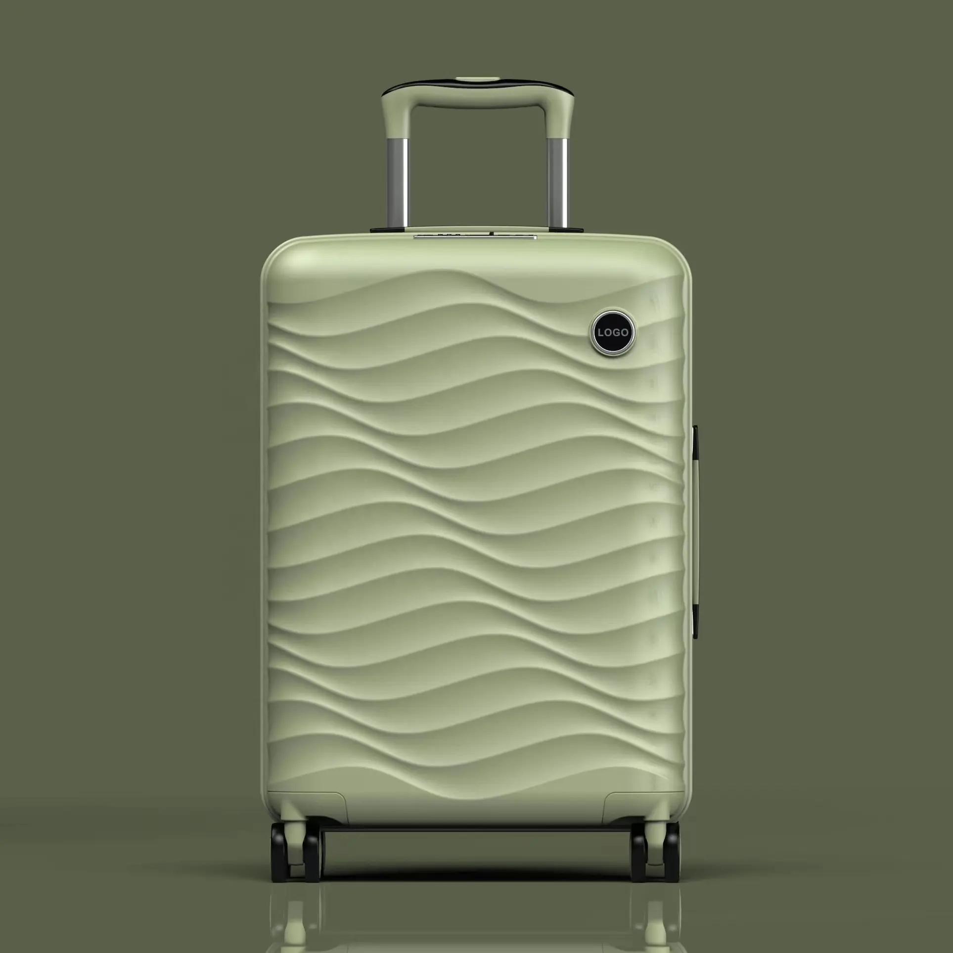 2023新しいデザイナーのカスタムロゴと色ABSPC Kofferトロリーキャリーオントラベルバッグ手荷物スーツケース