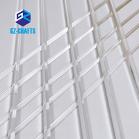 Barres triangulaires modernes en acrylique transparent PMMA pour renforcement de boîtes