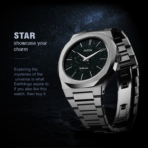 Sang Trọng Thép Không Gỉ Miyota Phong Trào Đồng Hồ Đeo Tay Màu Xám Bầu Trời Đầy Sao Quay Số Đồng Hồ Đeo Tay Thạch Anh Không Thấm Nước Siêu Mỏng Đồng Hồ Cho Người Đàn Ông - Product Image 5