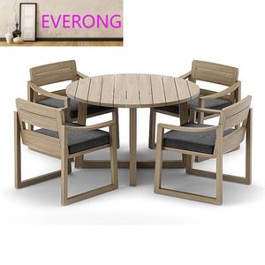 Outdoor Distressed <strong>Teak</strong> Sofa Set Solid Wood Waterproof Garden Furniture for Courtyard Villa Hotel Homestay Outdoor Sofa - Product Image 5