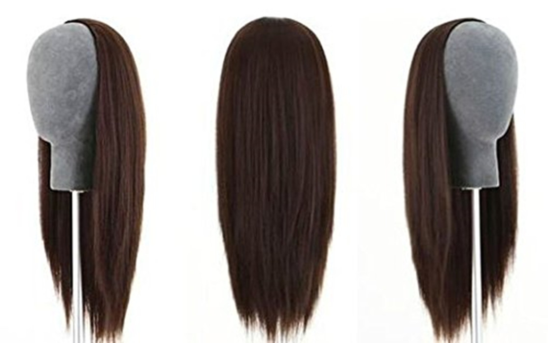 straght dark brown