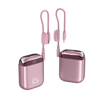 Mini Power Bank 10000mAh, charge rapide 22.5W, chargeur portable, câble intégré, écran numérique, taille de poche, Powerbank pour iPhone 16