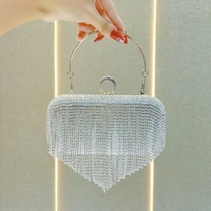 Cross-border Europe United States Tassel Rhinestone <b>Clutch</b> Evening Dress Encrusted Diamonds Polyester Exposed Closure Tanjing - Product Image 6