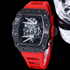 Reloj Mecánico Clásico para Hombre, Diseño Tonneau 35-01, Fibra de Carbono, Alta Calidad, Movimiento Automático ETA, 3BAR - Product Image 1