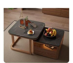 <span class=keywords><strong>Table</strong></span> basse moderne minimaliste - Petite taille - Design compact pour salon - <span class=keywords><strong>Table</strong></span> à thé élégante et luxueuse <span class=keywords><strong>de</strong></span> couleur crème - Forme réglable - Product Image 6