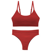 BS007 ensemble de soutien-gorge confortable pour femme sans fil beau dos jeune fille Camisole tasses grande taille push-up sous-vêtements de sommeil