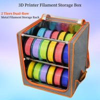 Boîte de rangement pour filament d'imprimante 3D OEM, 2 niveaux, double rangée, en métal, avec couvercle ignifuge