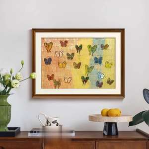 Gabinete de entrada moderno, pintura decorativa, pájaro volador artístico, lienzo de sensación de gama alta, marco de madera impreso, pintura de pared - Product Image 4