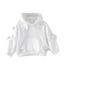 Set Due Pezzi per Ragazze Autunno Inverno: <span class=keywords><strong>Felpa</strong></span> con <span class=keywords><strong>Cappuccio</strong></span> a Maniche Lunghe Tinta Unita e Jeans - Product Image 5