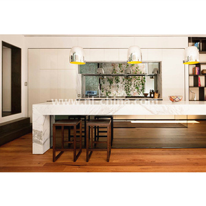 Mới Nhất Thiết Kế Nhà Bếp Thiết Kế Đơn Giản Pvc Mdf Tủ Bếp Salon Tóc Tủ Tường - Product Image 5