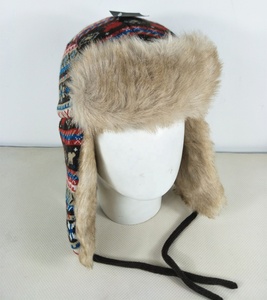 Sombrero de equipo de esquí cálido de punto personalizado, sombrero de cazador de aviador para hombres y mujeres rusos con forro de piel sintética, orejeras, sombrero de invierno - Product Image 6