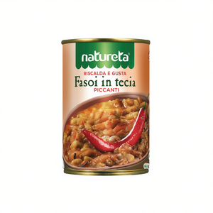 Natureta Fasoi en Salsa Picante Frita, Italia, 415g x 12 Unidades, Sopa Instantánea Sólida, Caliente y Lista para Disfrutar - Product Image 2