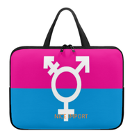 Sac pour ordinateur portable Transgender (Lindsay Design) Rainbow, étui fin pour ordinateur portable avec fermeture éclair, sac pour ordinateur portable pour tablettes, grande capacité