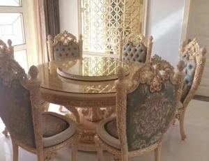 <span class=keywords><strong>Eureka</strong></span> Royal Juego de comedor de lujo clásico Estilo tradicional antiguo Tallas de madera <span class=keywords><strong>Muebles</strong></span> para el hogar al por mayor - Product Image 1