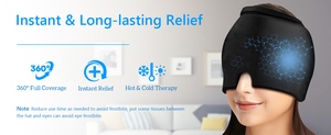 Migraine Relief Cap <strong>Hot</strong> Cold Therapy for Headache Relief Adjustable &amp; Reusable Freezable Comfortable Fit for All Head Sizes - Product Image 3