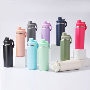 Bouteille isotherme portable d'extérieur, gourde créative avec anneau de transport, couvercle à ventouse magnétique et support pour téléphone portable - Product Image 1
