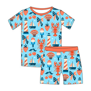 Set Pigiama Corto in Bambù <span class=keywords><strong>per</strong></span> Bambini a Tema 4 Luglio, <span class=keywords><strong>Abbigliamento</strong></span> <span class=keywords><strong>per</strong></span> Ragazzi e Ragazze - Product Image 5