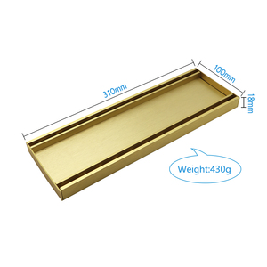 Biểu tượng tùy chỉnh/Kích thước hợp kim nhôm tuyến vòi hoa sen xả chải gạch chèn dài thoát nước sàn - Product Image 2